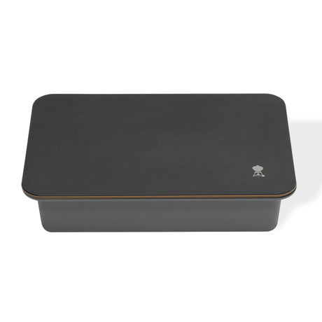 Weber works snijplank en opbergbox container (grijs bruin, om in de works-bijzettafel te plaatsen)