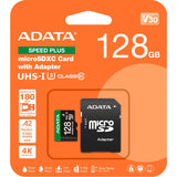 Adata speed plus microsdxc 128 gb geheugenkaart (uhs-i u3, class 10, v30, a2)