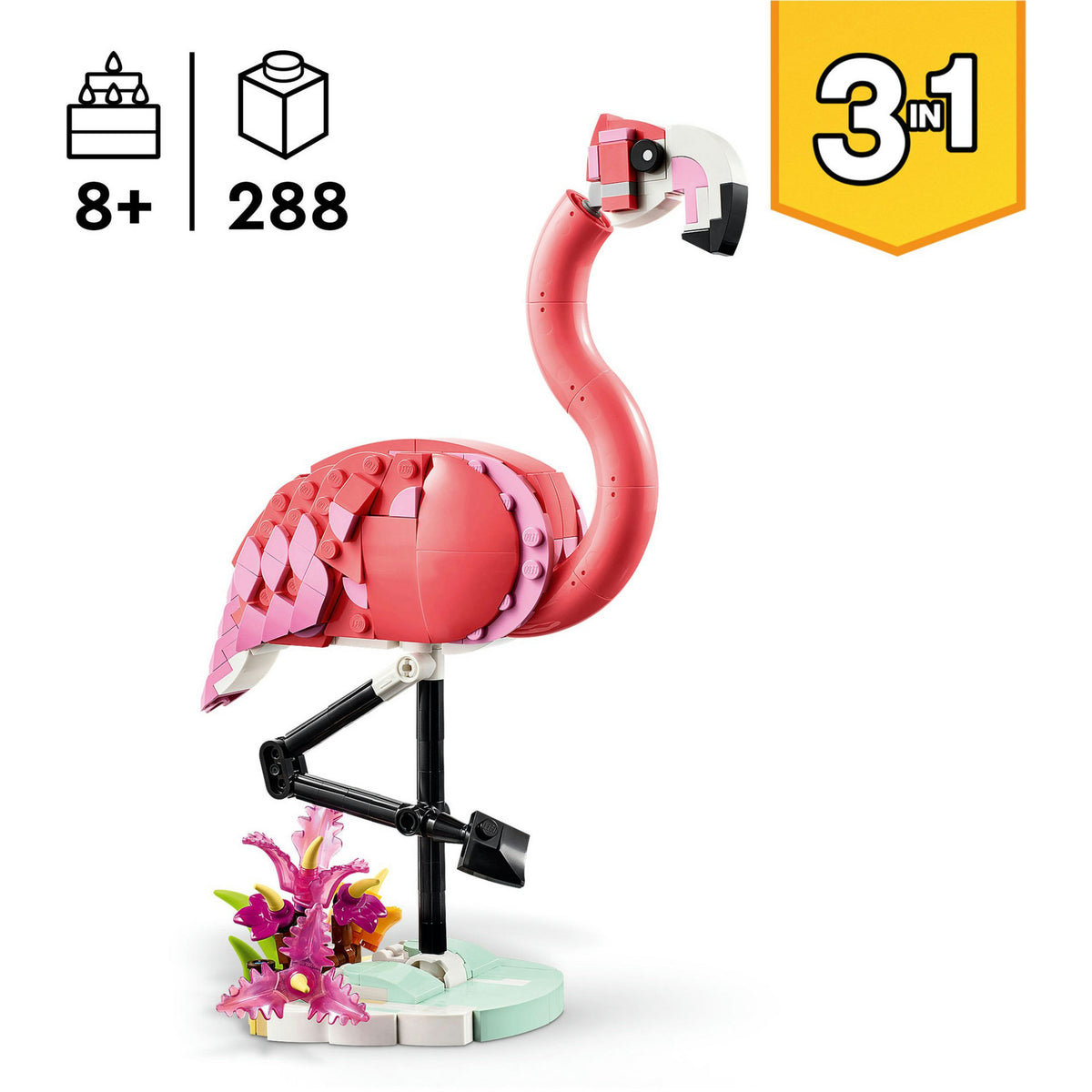 Lego ® creator 3in1 wilde dieren: roze flamingo set - 31170