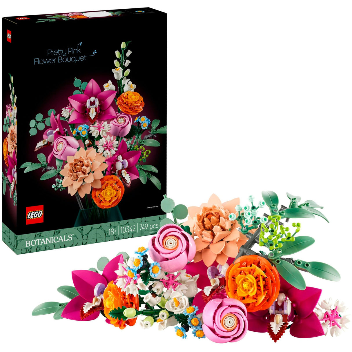 Lego botanicals roze boeket - bloemen decoratie - 10342
