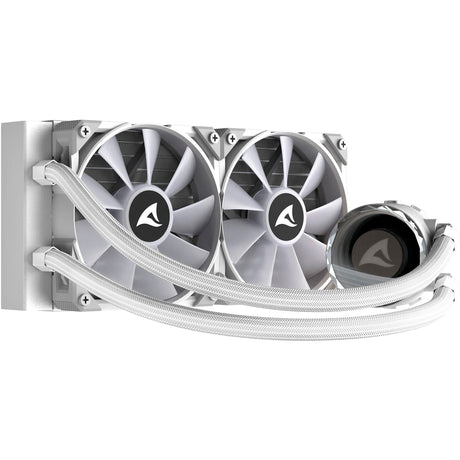 Sharkoon s80 rgb white waterkoeling (wit, 4-pins pwm fan-connector)