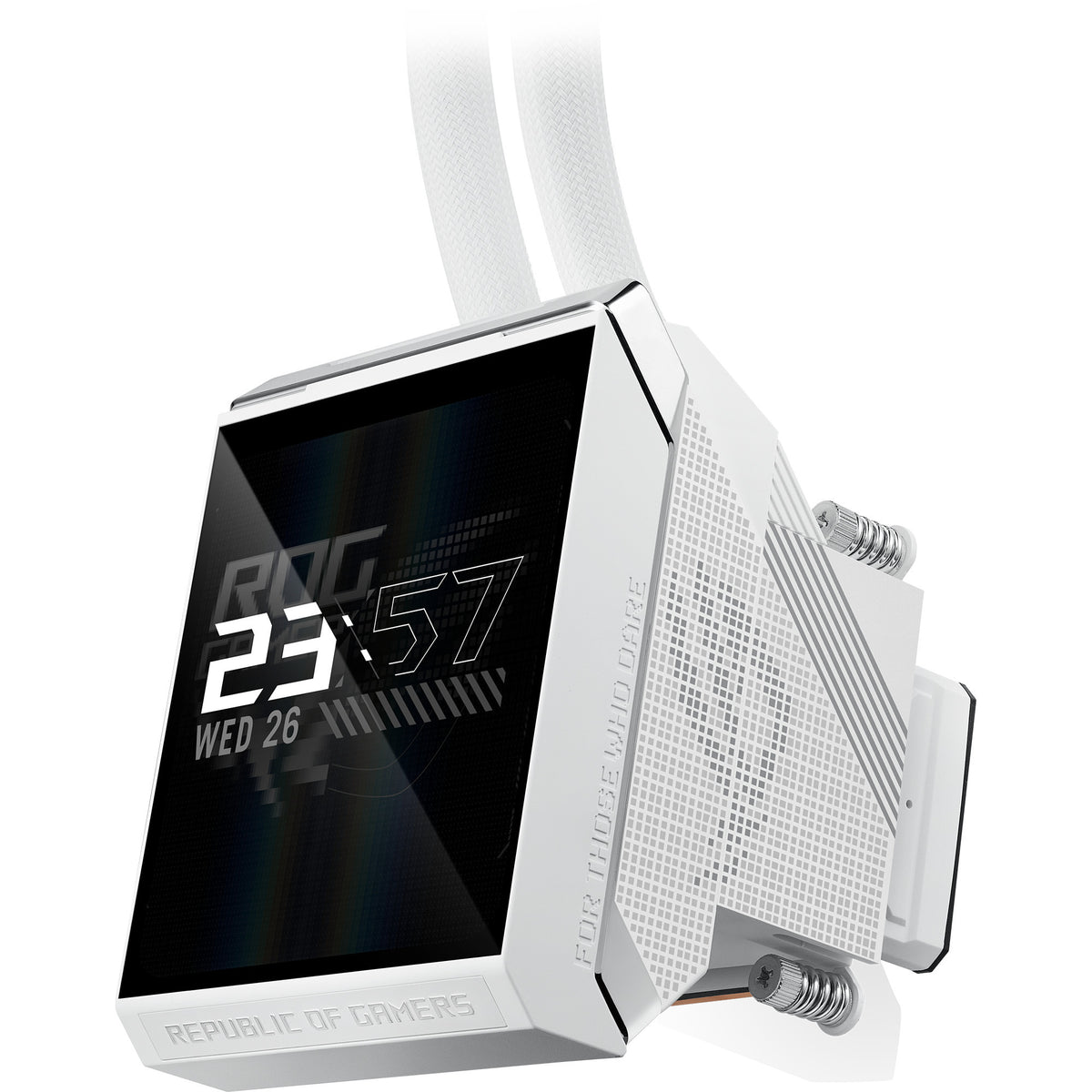 Asus rog strix slc iv 360 argb lcd white edition waterkoeling (wit)
