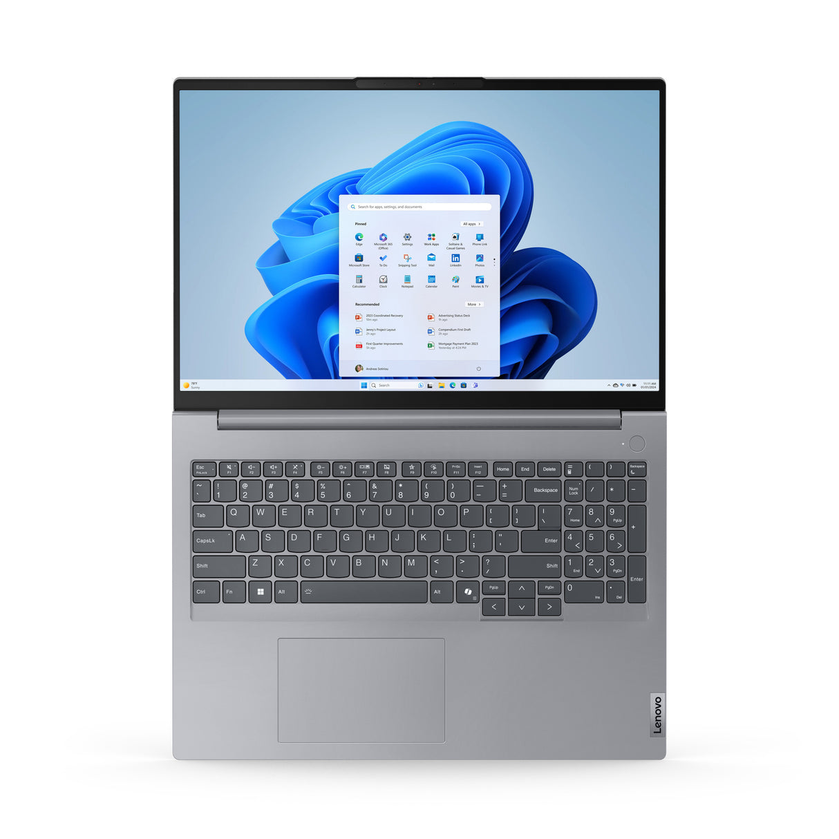 Lenovo thinkbook 16 g7 arp (21mw00ckmh) 16 laptop (grijs | ryzen 5 7535hs | radeon 660m | 16 gb | 512 gb ssd)