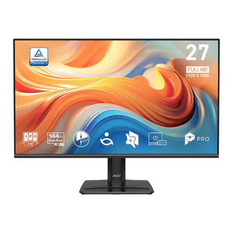 Msi pro mp271 e14a 27 monitor (zwart, 1x displayport, 1x hdmi, 1x vga, 144 hz)