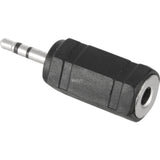 Goobay adapter 2.5 mm male jack > 3.5 mm female port (zwart zilver, stereo)