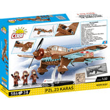 Cobi historical collection - pzl.23 karaś constructiespeelgoed (schaal 1:32)