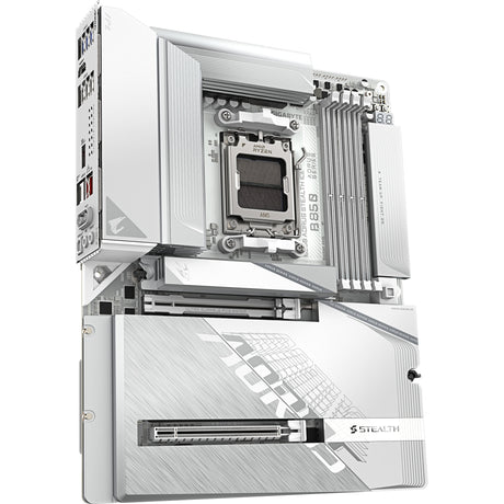 Gigabyte b850 aorus stealth ice socket am5 moederbord (wit, raid, 5gb-lan, wi-fi 7, bt, sound, atx)