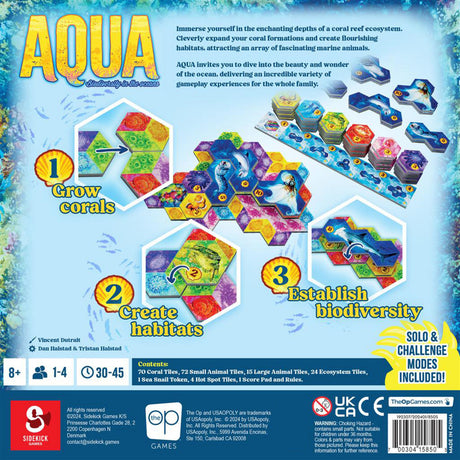 Ty european player network aqua: biodiversi in the oceans bordspel (engels, 1 - 4 spelers, 30 - 45 minuten, vanaf 8 jaar)