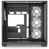 Sharkoon steel shark midi tower behuizing (zwart | 2x usb-a | 1x usb-c | rgb | tempered glass)