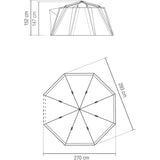 Coleman octago tent - tent 3 persoons - festival tent - blauw lime