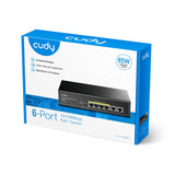 Cudy 6-port 10 100m poe+ switch (zwart)