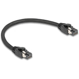 Delock netwerkabel s ftp, rj-45 met cat.8.1 (zwart, 0,25 meter)