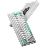 Iqunix og80 wormhole wireless mechanical keyboard (grijs, us lay-out (qwerty), cherry mx red, 80% (tkl), rgb leds, hot-swappable, pbt, 2.4ghz | bluetooth 5.1 | usb-c)