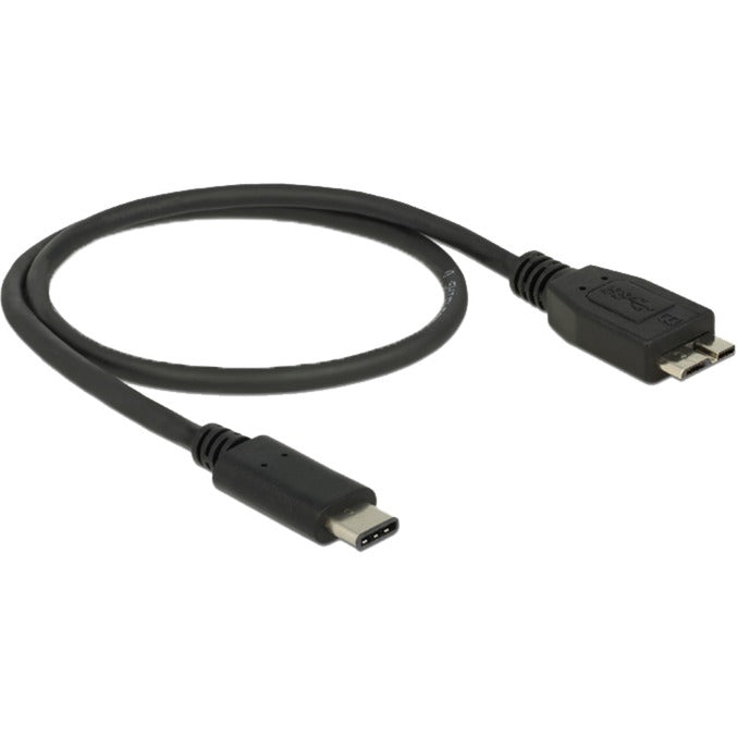 Delock usb-c 3.2 gen 2 naar micro-usb-b 3.2 gen 2 kabel (zwart, 0,5 meter)