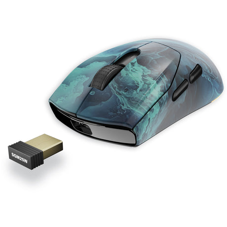 Sharkoon sgm25w gaming muis (turquoise blauw, 12.000 dpi, rgb leds)