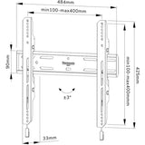 Neomounts select wl30s-850bl14 vlakke wandsteun bevestiging (zwart)