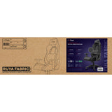 Trust gxt 723 ruya comfortabele stoffen gaming stoel (grijs)