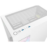 Thermaltake view 170 ws argb mini tower behuizing (wit houtkleur | 2x usb-a | rgb | tempered glass)