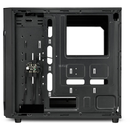 Sharkoon vg6-w rgb midi tower behuizing (zwart | 4x usb-a | rgb | window)
