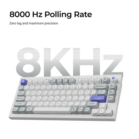 Keychron q1 he 8k magnetic switch keyboard (wit, us lay-out (qwerty), ultra-fast lime, 75%, rgb, hot swap, 8k)
