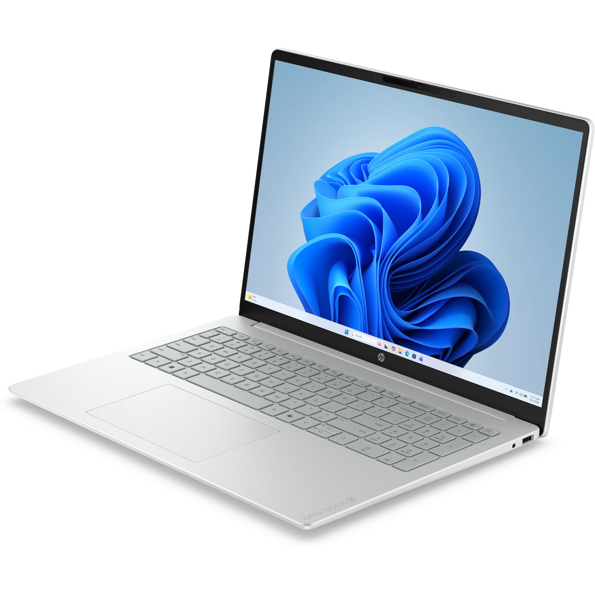 Hp omnibook 3 16-by0058ndx 16 laptop (zilver grijs | ryzen 5 7520u | radeon 610m | 8 gb | 512 gb ssd)