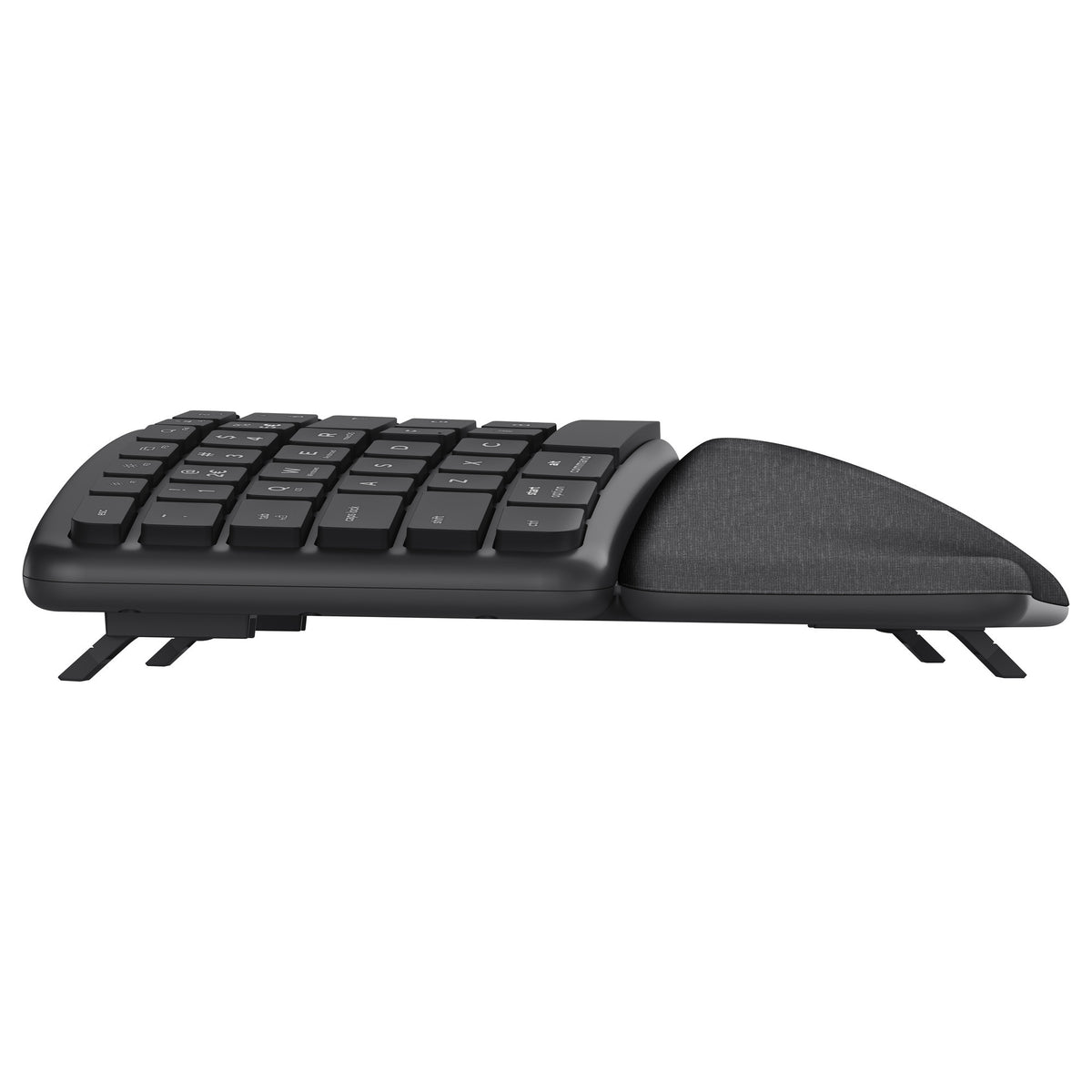 Trust keyra ergonomisch draadloos toetsenbord (zwart, us lay-out (qwerty), 100%, 2.4 ghz usb | bluetooth)