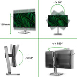 Philips 24b2g5301 23.8 monitor (zilver zwart, vga, hdmi, displayport, usb-c, lan, audio, 100 hz)