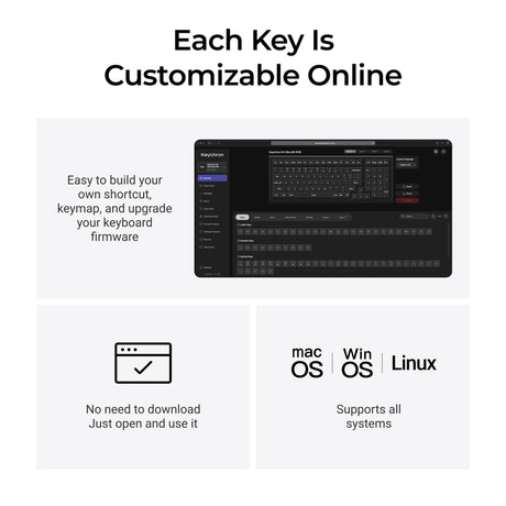Keychron k4 ultra 8k wireless custom mechanical keyboard (zwart, us lay-out (qwerty), apex red, 96%, rgb leds, osa double-shot pbt, usb-c | 2.4 ghz | bluetooth 5.2)