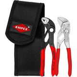 Knipex mini-tangenset in gereedschapsriem (rood zwart)