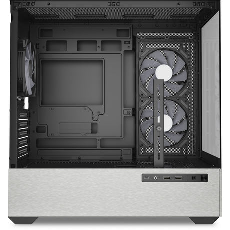 Sharkoon mk7 argb mini tower behuizing (zwart | 2x usb-a | 1x usb-c | rgb | tempered glass)