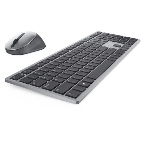 Dell premier multi-device draadloos toetsenbord en draadloze muis - km7321w desktopset (grijs, us lay-out (qwerty), 100%, bluetooth 5.0, dpi:1000 - 4000)