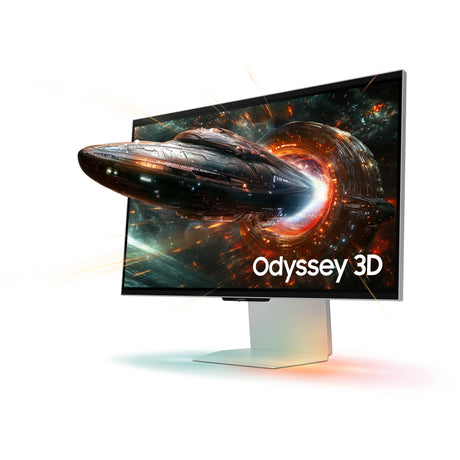 Samsung odyssey 3d g90xf 27 4k ultra hd gaming monitor (zilver, 1x displayport, 2x hdmi, 2x usb-a, 165 hz)