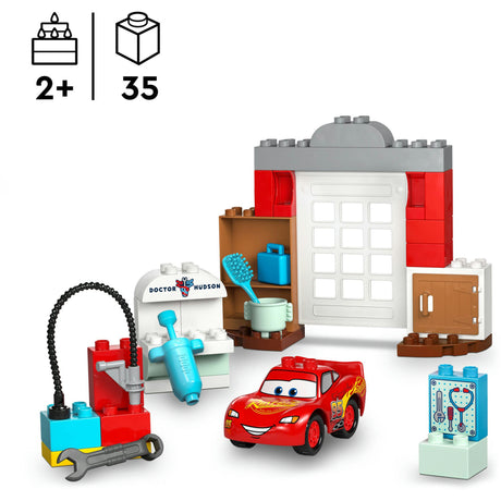 Lego duplo disney en pixar cars mcqueens bezoek aan docs garage - 10456
