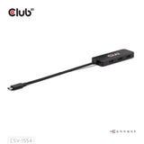 Club 3d usb-c naar triple hdmi mst hub 4k60hz adapter (zwart)