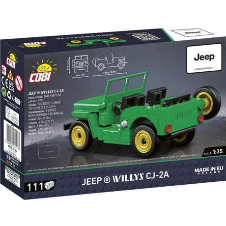 Cobi jeep willys cj-2a constructiespeelgoed (schaal 1:35)