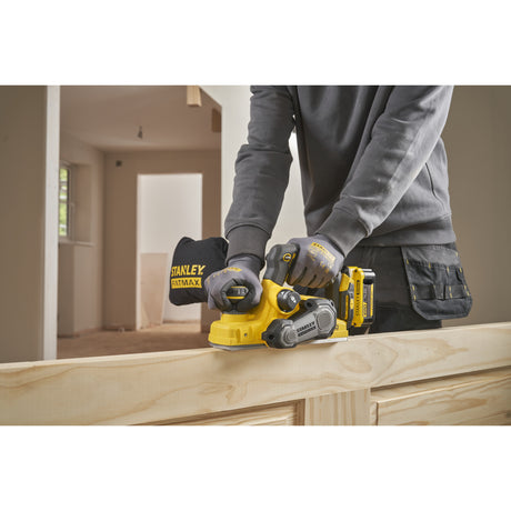 Stanley fatmax v20 18v brushless elektrische schaafmachine (zwart geel, accu en oplader niet inbegrepen)