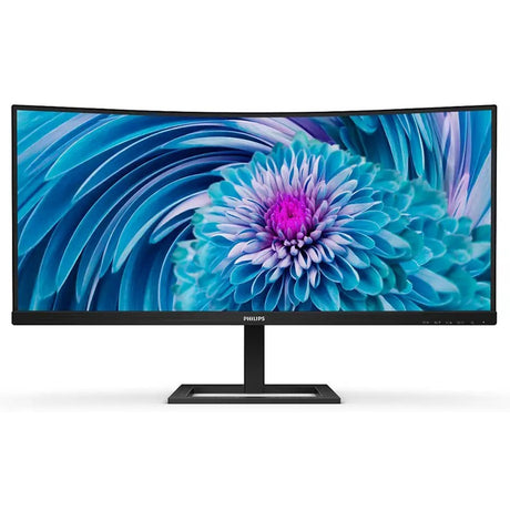 Philips 346e2cuae 00 34 curved ultrawide monitor (zwart, 1x displayport, 1x hdmi, 1x usb-c, 4x usb-a)