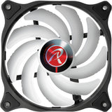 Raijintek eos 12 rbw add-2 rgb case fans (zwart, 2 stuks, 120 x 120 x 25 mm, pwm)