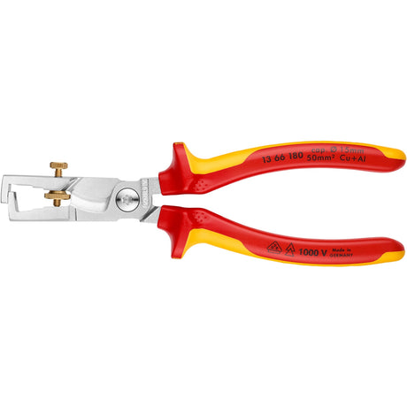 Knipex 15 mm 187 mm strix® striptangen met kabelschaar - vde - capaciteit - 13 66 180