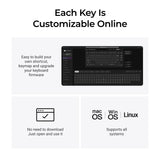 Keychron v1 ultra 8k wireless custom mechanical keyboard (zwart, us lay-out (qwerty), silk pom brown, 75%, rgb, hot swap, 2.4 ghz | bluetooth 5.3 | usb-c)