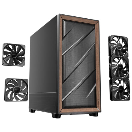 Antec flux se midi tower behuizing (zwart | 2x usb-a | 1x usb-c)