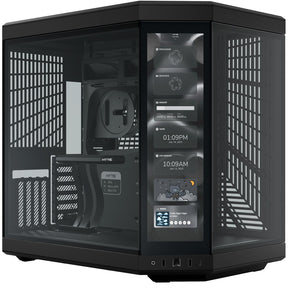Hyte y70 touch infinite midi tower behuizing (zwart | 2x usb-a | 1x usb-c | tempered glass)