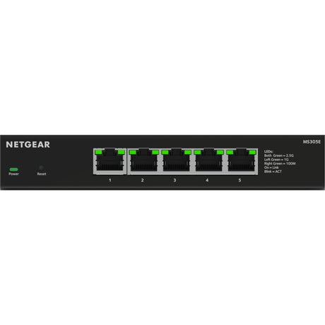 Netgear 5-port 2.5g multi-gigbit ethernet plus switch (ms305e) (zwart, managed)