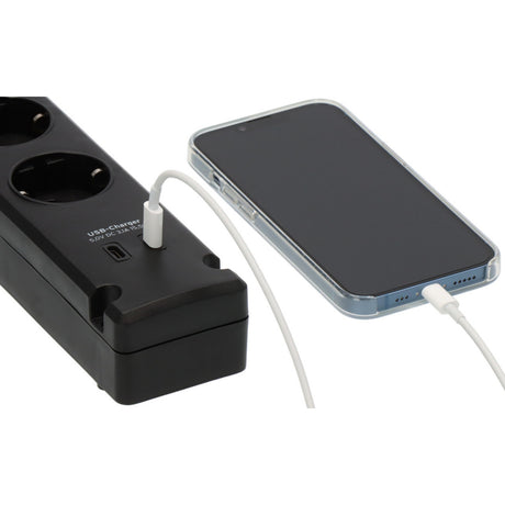 Brennenstuhl stekkerdoos 5-voudig met 2 usb c-laadpoorten (stekkerdoos usb c met schakelaar en 3m kabel, verdeeldoos voor wandmontage)