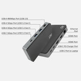 Act connectivity usb-c 4k mst dockingstation (zwart grijs)
