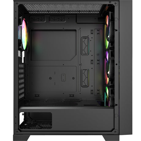 Montech air 1000 premium midi tower behuizing (zwart | 3x usb-a | tempered glass)