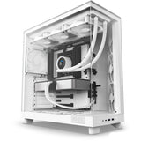 Nzxt h6 flow midi tower behuizing (wit | 2x usb-a | 1x usb-c | tempered glass)