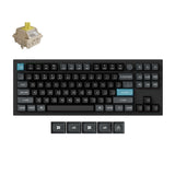 Keychron q3 ultra-m4 8k wireless custom mechanical keyboard (zwart, us lay-out (qwerty), silk pom banana, 80% (tkl), rgb, hot swap, 8k, 2.4 ghz | bluetooth 5.2 | usb-c)