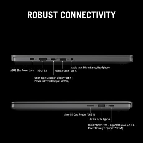 Asus rog zephyrus g14 ga403up-qs005w 14 copilot+ gaming laptop (grijs | ryzen 9 270 | rtx 5070 | 32 gb | 1 tb ssd | oled)