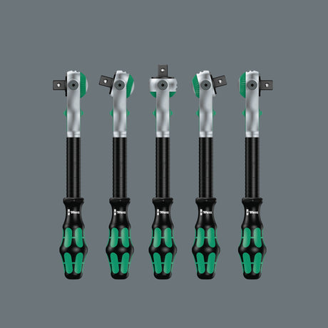 Wera 8100 sc 2 zyklop speed-ratelset, 1 2 , 37‑delig gereedschapsset (zwart groen, snelheidsratel met draaibare kop)